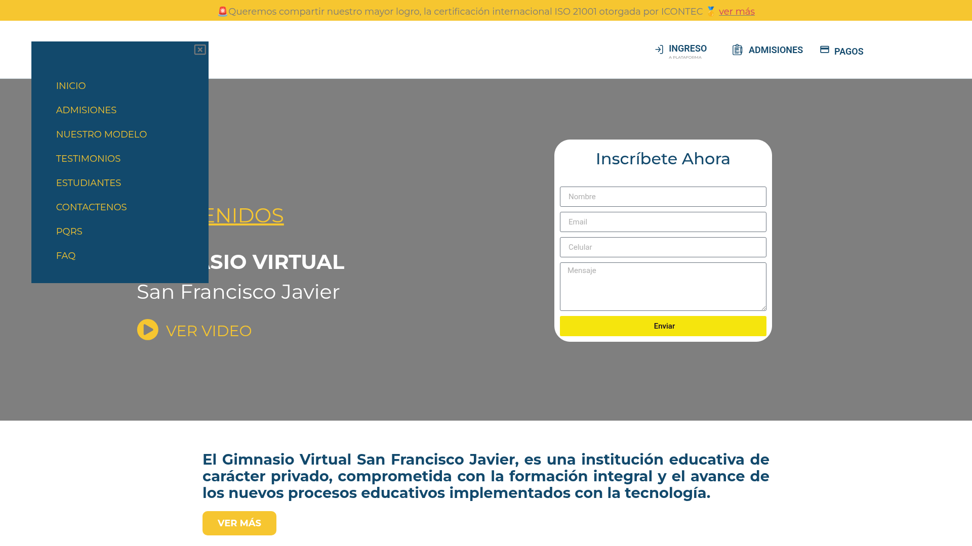 Vista previa de Gimnasio Virtual San Francisco Javier